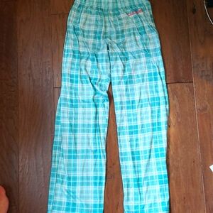 Sz. M-L girls, aqua, white, and pink, Calvin Klein pajama pants